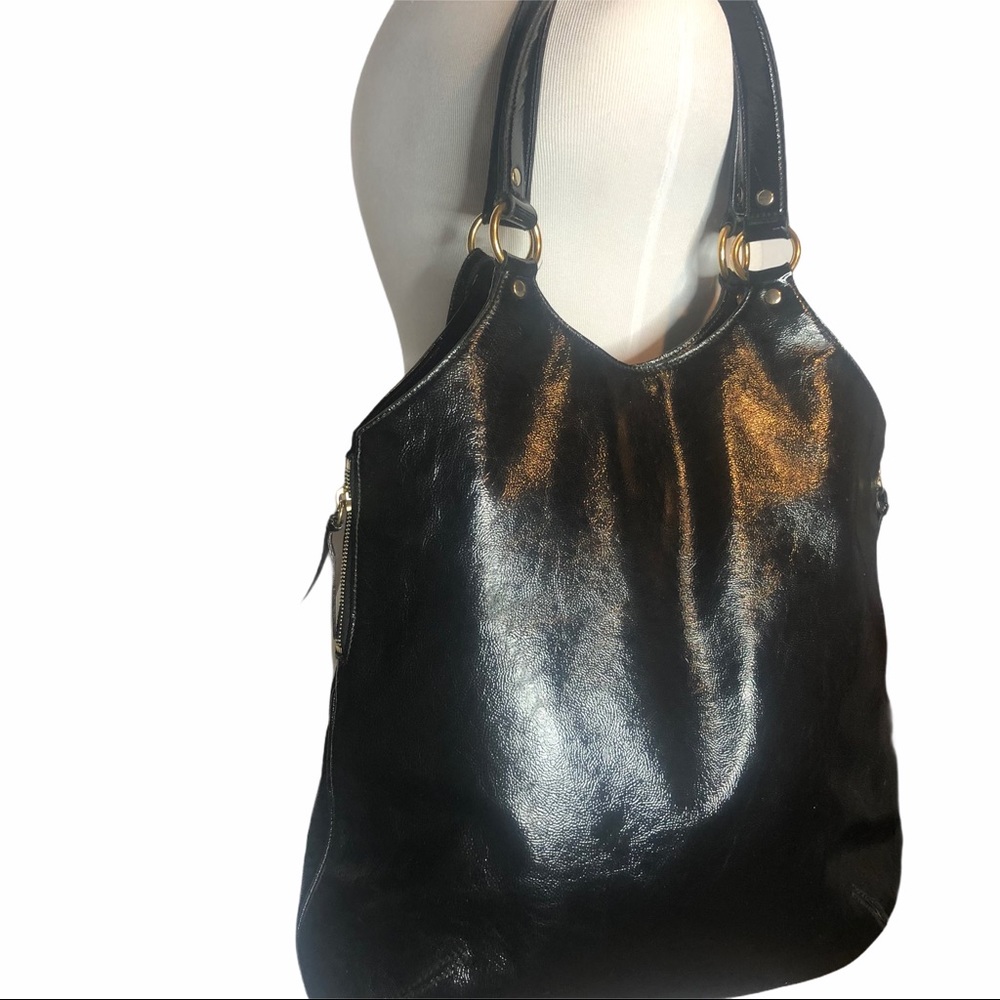 YSL Black Patent Leather Large Tribute Bag - Picture 14 of 16